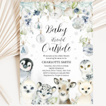 Winter Arctic Animals Baby Dusche