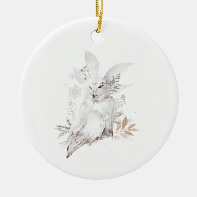 Winter Arctic Snow Owl Ornament (Vorne)