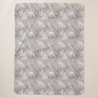 Winter Arktische Fox Snowy Owl Nord Wildlife Sherpadecke