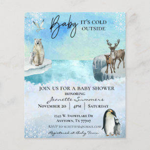 Winter Arktisches Tier Baby Es ist kalt draußen Du