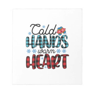 Winter Art Cold Hands Warmes Herz Notizblock