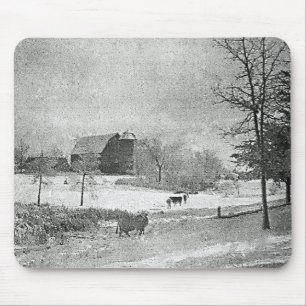 Winter auf dem Bauernhof Mousepad