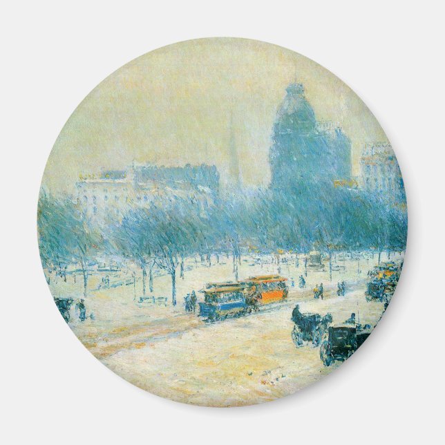 Winter auf dem Gewerkschaft Square von Frederick C Magnet (Vorne)