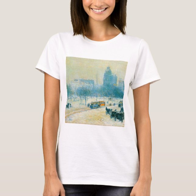 Winter auf dem Gewerkschaft Square von Frederick C T-Shirt (Vorderseite)