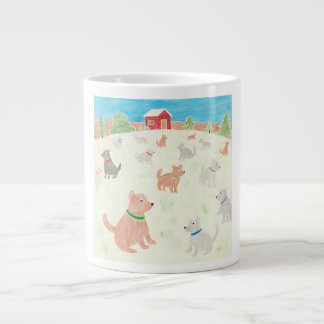 Winter auf dem Hundehof Jumbo-Tasse