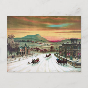Winter auf dem Lande Postkarte
