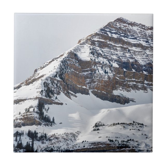 Winter auf Mt Timpanogos - Sundance - Utah Fliese (Vorderseite)