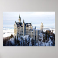 Winter auf Schloss Neuschwanstein, Deutschland Bay