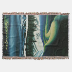 Winter Aurora Blanket Canadian Art Throw Blanket Decke