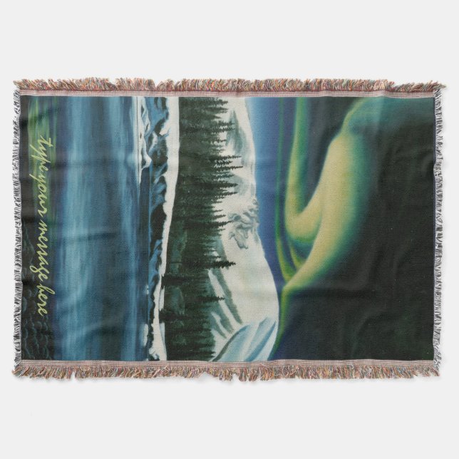 Winter Aurora Blanket Canadian Art Throw Blanket Decke (Vorderseite)