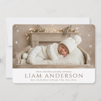 Winter-Baby-Ankündigung Einladung