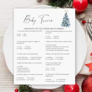 Winter-Baby-Baum-Trivia Babyparty-Spiel