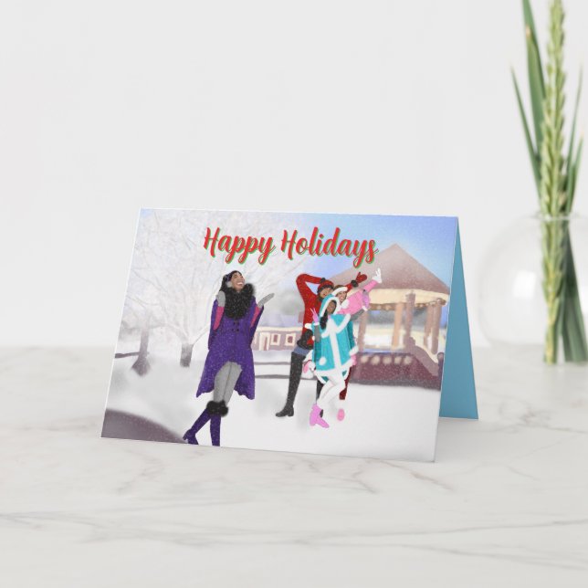 Winter Baby Birthday Card Karte (Vorderseite)