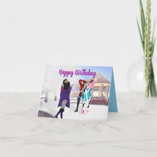 Winter Baby Birthday Card Karte