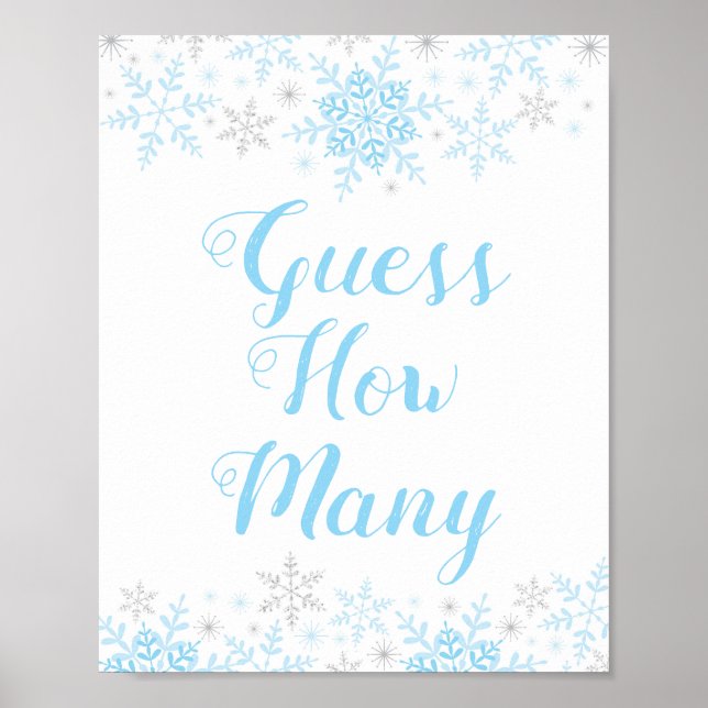 Winter Baby Boy Dusche schätzt wie viele Spielzeic Poster (Vorne)