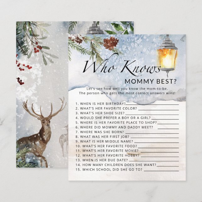 Winter Baby Chowder Wer das beste Spiel der Mama k (Vorne/Hinten)