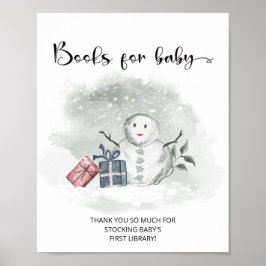 Winter Baby-Duschbücher für Babyposter Poster