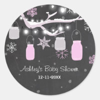 Winter Baby Dusche Cold äußeren Gläser rosa Aufkle