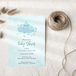 Winter Baby Dusche Einladung