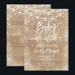 Winter Baby Dusche Einladung rustikal weiß<br><div class="desc">Einladung zur Winter Baby Dusche. Alle Designs sind © PIXEL PERFECTION PARTY LTD</div>