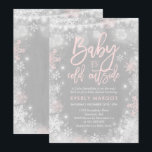 Winter Baby Dusche Einladung Rustikale Winterdusch<br><div class="desc">Einladung zur Winter Baby Dusche. Alle Designs sind © PIXEL PERFECTION PARTY LTD</div>