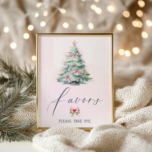 Winter Baby-Dusche Rosa Favoriten Bitte nehmen Sie Poster