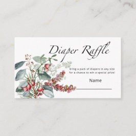 Winter Baby-Dusche-Windel-Gewinnspiel Begleitkarte