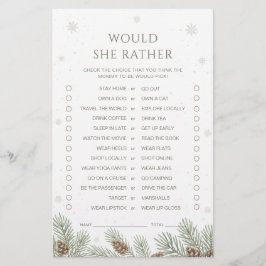 Winter Baby Dusche würde sie eher spielen