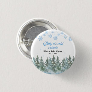 Winter Baby Es ist kalt draußen Baby Shower Button