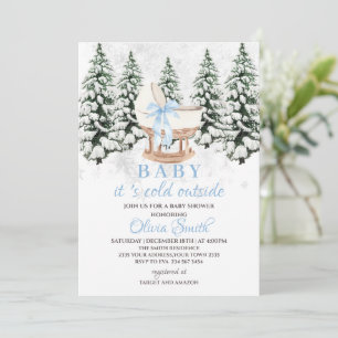 Winter Baby Es ist kalt draußen Baby Shower Einladung