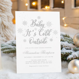 Winter Baby, es ist kalt draußen Baby Shower Neutr Einladung