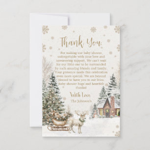 Winter Baby Es ist kalt, Schneeflocken Baby Shower Dankeskarte