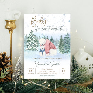 Winter Baby Es ist kalte Außendusche Einladung