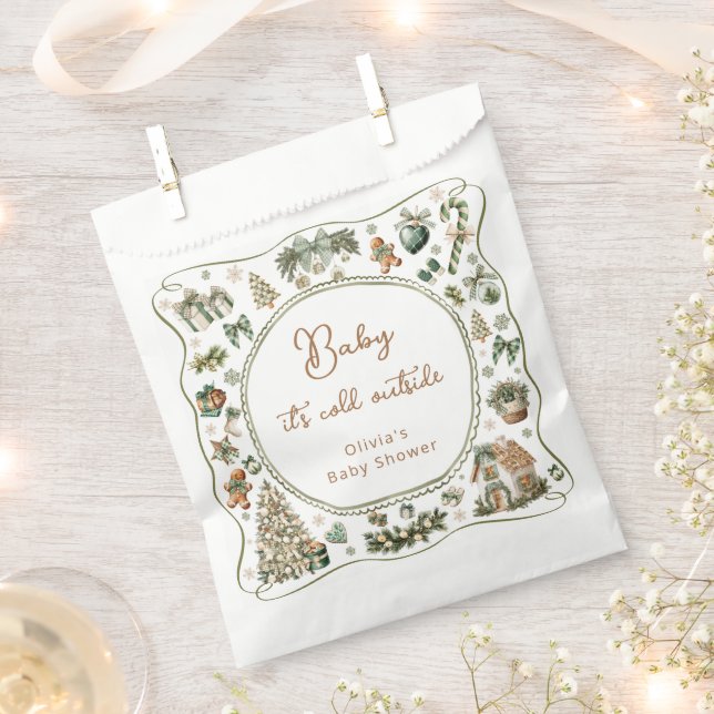 Winter Baby es ist kalte Außendusche Geschenktütchen (Ausgeschnitten)