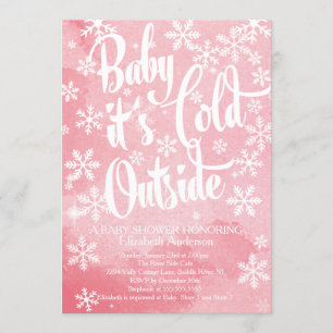 Winter Baby Es ist kalte Outside Girls Babydusche Einladung