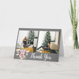 Winter baby in bloom 2 photo baby shower dankeskarte