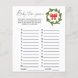 Winter Baby Item Game. Baby Shower Game