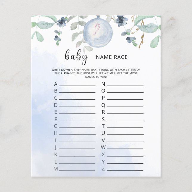 Winter Baby Name Race (Vorderseite)