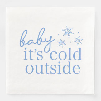 Winter-Baby-Party Blaues Baby Es ist kalt draußen Serviette