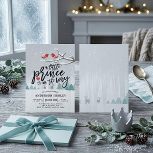 Winter-Baby-Party ein kleiner Prinz ist auf dem We Einladung