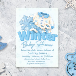 Winter-Baby-Party Einladung