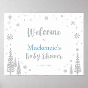 Winter-Baby-Party-Empfangsschild Poster