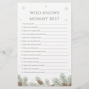 Winter-Baby-Party-Spiel: Wer kennt Mama am besten?