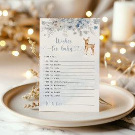 Winter Baby Reh Baby Dusche Wünsche für Baby
