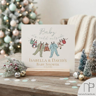 Winter-Baby-Shower-Alabaster-Acrylschild Acrylschild