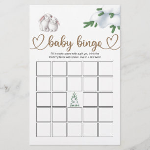 Winter Baby Shower Bingo Game