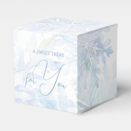 Winter Baby Shower Boy Blue Snowflake Geschenkschachtel