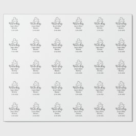 Winter baby shower cookie black scribble hand-draw geschenkpapier