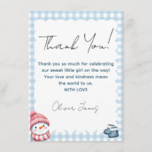 Winter-Baby-Shower-Dankeskarten-Schneemann