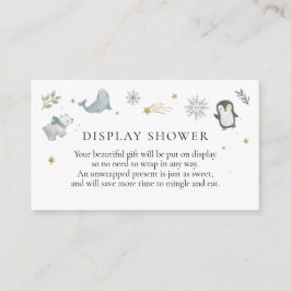 Winter Baby Shower Display Duschkarte Begleitkarte